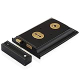 XFORT® Traditional 6" x 4" Rimlock, Surface Mounted Rim Sashlock with in-Built Latch and Key Operated Deadbolt, Ideal for Timber Doors or Gates on Outbuildings (Black).