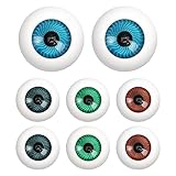 TOYANDONA 8PCS Halloween Eyeballs Plastic Scary Eyes Realistic eyes Horror Props for Kids Toys, Fake Eye Balls for Halloween Party Favors Goody Bag Fillers Terror Props 1In