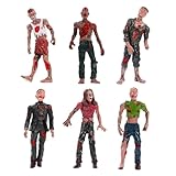 Vaguelly 6pcs Zombie Doll Toy Toys Zombies Toys Zombie Halloween Scary Props Halloween Creepy Doll Terror Zombie Toys Boy Toys Plastic Vampire Number