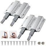Push to Open Door Catches, 2 Pack Magnetic Double Push Opener Latch, Push Door Catches for Drawer Closer Wardrobe Closure