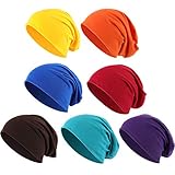 Outus 7 Pieces Thin Knit Slouchy Cap Beanies Dwarf Hats Hip Hop Sleep Cap Dwarf Costume Hat Gnome Hats()