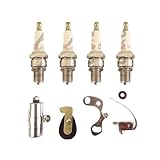 Ignition Service Kit Plugs Points Condenser Rotor Replacement for Ferguson T20 TED20 Tractor