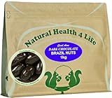 Natural Health 4 Life Carol Anne Confectionery Dark Chocolate Brazil Nuts 1kg – Chocolate Covered Brazil Nuts in Resealable Pouch, ‎7.6g Protein/100g, Snack for Parties, Baking, Events (Pack of 1)