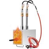 VEVOR Portable Propane Forge, 2 Burner Farrier Forge, 2600℉ Tool and Knife Making Blacksmithing Gas Forge, Large Capacity Square Stainless Steel Gas Forging Tools and Equipment for Metal Forging