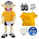 Vmxlso Jeffy Puppet 60cm, Jeffy Plush Toy Hand Puppet with Working Mouth, Jeffy Hand Puppets for Play House, Funny Puppet's Toy Gift