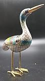Zen Man China, Cloisonne, Decoration, Bird, Stork, 5 x 8 x 2 cm, A#-9-1