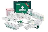 St John Ambulance Medium Workplace First Aid Kit | BS 8599-1:2019 Compliant | for 25 – 50 People | with Wall Bracket | Eco-Friendly Packaging