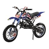 Yifaeux 50cc Dirt Bike for Adults & Kids, Mini Gas Powered Off-Road Trail Bike with Speeds up to 30 MPH, 2-Stroke, Blue
