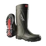 DUNLOP Purofort+ - Unisex Full Safety Waterproof Work Boots, Black, Antistatic and Slip-Resistant Wellies with Steel Toecap and Midsole for Outdoor, Construction and Industrial Use - EU47, UK12