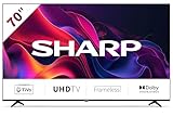 Sharp 70GK4245K 70" 4K UHD Smart TV – Frameless LED, TiVo Smart Platform with TiVo+ (160+ Free Channels), Freely with No Subscriptions, Dolby Vision & Dolby Atmos, HDMI 2.1, Freeview Live & On Demand