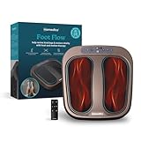 Homedics Foot Flow Mobility Booster Vibration Massager - Vibrating Foot Massager with Soothing Heat, 20 Intensities & 3 Pre-Set Modes, Help Promote Blood Flow & Revitalise Tired Muscles