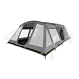 Hi-Gear Vanguard Nightfall 8 Tent for 8 People with Darkened Bedrooms, Living Area, 8 Man, Easy to Pitch, Tunnel, Sewn In Groundsheet, Large and Spacious, Family Camping, Festivals, 6000mm HH, Grey