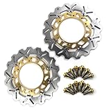 Arashi Front Brake Discs Rotors & Bolts Screws for Yamaha YZF1000R THUNDERACE 96-00/FJR 1300 01-04/XJR 1300 99-17/XV1700 PC ROAD STAR WARRIOR 02-07/XV1900 A MIDNIGHT STAR 13-16