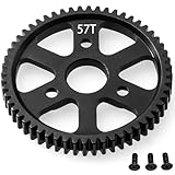 32P Spur Gear, 57T 0.8 Metric Pitch, Compatible with 32P, Hardened Steel 57 Tooth 0.8M Spur Main Gear for 1/10 TRAXXAS Ford Rustler Slash Stampede 4X4 Summit T-Maxx E-REVO Jato Arrma
