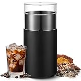 Andizun Coffee Grinder Electric - Just Press for 30S to Enjoy Your Coffee - Manual Press Coffee Grinder with Safe 304 Stainless Steel Blades, Fast Grinding for Coffee Beans, Pepper, Grain, Spice, Nuts