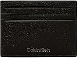 Calvin Klein Men Wallet Warmth Cardholder 6 CC Small, Black (Ck Black), One Size
