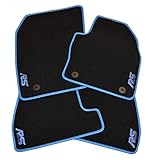 MK3 RS Floor Mats 17mm Soft Deep Pile Carpet. - MADE IN THE UK - Nitrous Edge Leatherette Binding