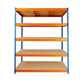 TRADE PRICE DEALS 5 Tier industrial racking warehouse storage shelves shelf units workshop steel garage shelving Unit 350kg Per Shelf (180 x 150 x 60cm)