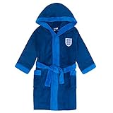 England Dressing Gown Robe Boys Fleece - OFFICIAL Gift - Navy 9-10 Years