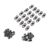 Walfront 20 Sets Metal Boot Hooks Lace Fittings with ivets for Camp Hike Climbing Repair Leather Boot Shoes Repair Buckle