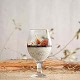 LAV 6x Clear 590ml Empire Craft Beer Glasses - Large Tulip Shaped Lager Ale Cider Drinking Pint Glass Goblet Cup Set with Stem