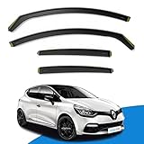 EdgeVisors Wind Deflectors | Fits: Renault Clio MK4 (2012-2019) 5 Door Hatchback 4pc Set | In-Channel Rain Guards for Wind, Rain & Sun Protection, Easy Installation - Tinted