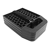 4PCS RV Stabilizing Jack Pad Prevent Jacks Sinking Anti Slip Weather Proof Leveling Jack Block for Caravan Trailer (Black)