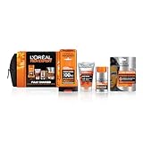 L'Oréal Paris Men Expert Fully Charged Washbag Gift Set For Him, Energising Face & Body Skincare Routine, Deep Cleanse, Revitalising, Gift Set for Men