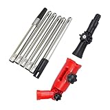 Heavy Duty Gutter Cleaning Tool with 2 Adjustable Adapters,Roller Extension 1.7M Long Suitable for Roof Gutters Leaves Debris Extraction