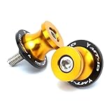 HUISI Motorcycle Swingarm Slider Spools MT 10 CNC Stand Screws 6MM Accessories FIT FOR YAMAHA MT10 MT-10 MT10 SP 2016-2021 2020 2019 2018(Gold)