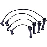 Ignition Cable, 4PCS Spark Plug Ignition Lead Wire Set, Spark Plug Wire for Ford C max Mk2 Focus Mk3 Mondeo Mk4 Fiesta Mk5 C30 S40 V50 Mazda 2 1335377 Volvo C30 533