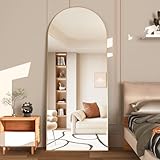 NEUWEABY Arched Floor Mirror 165x60cm Gold Arch Full Length Mirror with Stand, Large Wall Full Body Standing Hanging or Leaning Against Wall for Bedroom Entry, Living Room