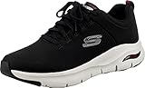 Skechers Men's Arch Fit Paradyme Sneaker, Black Textile White Trim, 11 UK