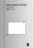 Graph Paper Notebook - A4 Large Size 8.5'' x 11.70'' - 0.5 inches squares - 50 Sheets/100 Pages
