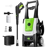 Pressure Washers 2000w 160Bar 7.5L/min Jet Washers Pressure Washers with Adjustable 600ML Foam Cannon &Nozzle Accessory,Power Washer for Patio Furniture,Garden,Home and Car