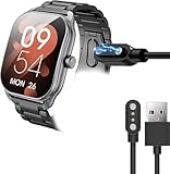Compatible with Haulvean Curve Smart Watch Charger, Blueshaweu Magnetic Replacement Charger Compatible for Haulvean JX629 2.01" Curve, G39 Smartwatch (Black)