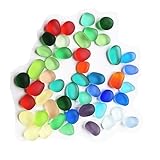 50 Pieces Small Size( 8-12mm on Length) No Drilled Sea Glass Beads / Beach Glass Beads for Jewelry Making (Mixed)