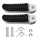 Be In Your Mind Motorcycle Front Foot Pegs Black Aluminum Front Right and Left Foot Pegs Compatible with Suzuki GSF600 BANDIT 1996-2000 GSXR1100 1989-1998