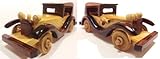 VINTAGE WOODEN HANDCRAFTED CLASSIC CAR HOME OFFICE AUTOMOBILIA DECORATION