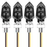 Kinstecks 4PCS Mini Motorcycle Indicators Turning Indicators Turn Signal Lights 12V for Motorcycle Motorbike Scooter Quad Cruiser Harley Kawasaki Yamaha Suzuki Off Road