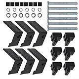 Track system mounting clips compatible with For Toyota For Tacoma and cargo rails, manufactured from tempered aluminum to secure truck and camper shell attachments
