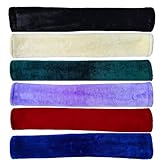 Majestic Ally Mink Fleece Girth/Cinch Cover, Soft Plush for Horse Riding Comfort, Breathable, Moisture-Wicking (Black)