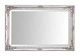 Select Mirrors Rhone Wall Mirror – French Vintage, Rococo Baroque Style, Shabby Chic Home Decor – Large - 60cm x 90cm (2x3 ft) (Antique Silver)