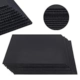 NBEADS 10 Corrugated Plastic Sheets, 40.2x30.2cm Blank Yard Lawn Signs 4mm Thick Rectangle Corrugated Sign Board Plastic Fluted Sheets for Model Building and DIY Crafts, Black