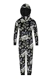 ThePyjamaFactory Boys Game Over Fleece Gaming Sleepsuit (9-10 Years) Black