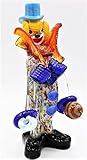 Vinciprova Le Gemme di Venezia Murano Glass Clown H12cm Made in Italy F450 with Ball