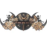 CREATCABIN Fairy Crystal Shelf Display Wooden Wall Crystal Shelf Angel Rustic Floating Shelves Trinket Dowsing Pendulum Holder Stand for Hanging Essential Oil Spiritual Gift Wall Decor 9.84x3.93Inch