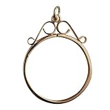 9ct Gold 33x27mm 1/2 Half Krugerrand coin mount holder with 2 scrolls Pendant