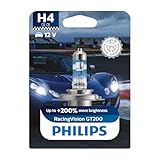 Philips RacingVision GT200 H4 car headlight bulb +200%, single blister