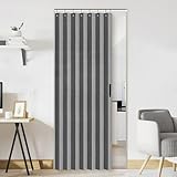 Vatge Wardrobe Curtain Open Closet Curtain Pleated Folding Door Curtains Room Divider for Separation 1 Panel with Tiebacks, 39W x 78L Inch, Color